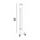 Black Aluminium & Acrylic LED 12 Watt 372Lm 3000K 100-240V IP65 D: 8 H: 80 cm 