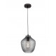 Smoke Glass Black Metal E27 1x40 W, 230 V IP20, D: 23 H: 130 cm 