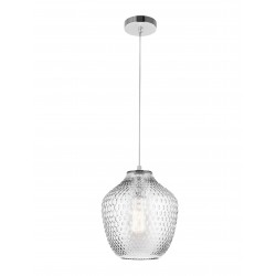 Clear Glass Chrome Aluminium E27 1x40 Watt 230 Volt D: 23 H: 130 