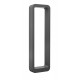 Dark Gray Aluminium Glass Diffuser LED 6 Watt 708Lm 3000K 220-240 Volt 50Hz Beam 38o IP54 L: 15 W: 6 H: 50 cm 