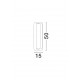 Dark Gray Aluminium Glass Diffuser LED 6 Watt 708Lm 3000K 220-240 Volt 50Hz Beam 38o IP54 L: 15 W: 6 H: 50 cm 
