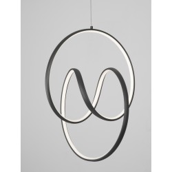 Pendant Lamp Dim Sand Black Steel&Alum&Sil L40 W39 H120 LED 43W 1895lm 3000K 