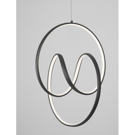 Pendant Lamp Dim Sand Black Steel&Alum&Sil L40 W39 H120 LED 43W 1895lm 3000K 