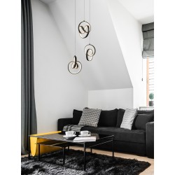 Pendant Lamp Dim Sand Black Steel&Alum&Sil LED 43W 1806lm 3000K D34 H120 