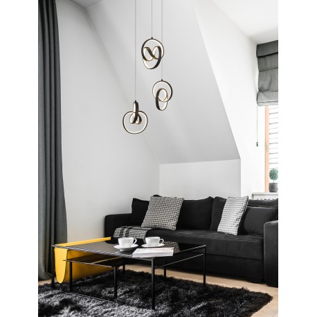 Pendant Lamp Dim Sand Black Steel&Alum&Sil LED 43W 1806lm 3000K D34 H120 