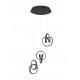 Pendant Lamp Dim Sand Black Steel&Alum&Sil LED 43W 1806lm 3000K D34 H120 