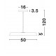 Matt Black Aluminium & Acrylic Black Fabric Wire LED 37 Watt 220-240 Volt 4275Lm 3000K IP20 D: 50 H: 130 cm 