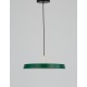 Matt Green Aluminium & Acrylic Black Fabric Wire LED 37 Watt 220-240 Volt 4275Lm 3000K IP20 D: 50 H: 130 cm 