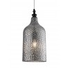 Pendant Light Smoke Grey Glass Matt Blac Metal E271x60W D19 H120