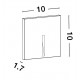 Grey Concrete IP65 L: 10 W: 1.7 H: 10 cm 