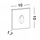 Grey Concrete IP65 L: 10 W: 1.7 H: 10 cm 