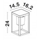 Anthracite Die-Casting Aluminium & Acrylic Diffuser LED 1.5 Watt 152Lm 3000K 3.7 Volt Beam Angle 125O IP65 Solar / Switch On/Off