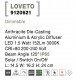 Anthracite Die-Casting Aluminium & Acrylic Diffuser LED 1.5 Watt 152Lm 3000K 3.7 Volt Beam Angle 125O IP65 Solar / Switch On/Off