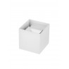 White Aluminium LED 2x10 Watt 1950Lm 3000K 220-240 Volt 50Hz Adjustable Beam 0-90o IP54 L: 15 W: 15 H: 15 cm