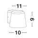 Black Aluminium Glass Diffuser LED GU10 1x7 Watt 220-240 Volt IP54 Bulb Excluded Light Down D: 10 W: 11 H: 9 cm 
