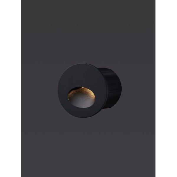 Black Aluminium LED 3 Watt 170Lm 220-240 Volt 50Hz 3000K IP54 D: 7 H: 6.5 cm Cut Out: 5.5 cm 