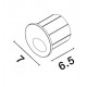 White Aluminium LED 3 Watt 170Lm 220-240 Volt 50Hz 3000K IP54 D: 7 H: 6.5 cm Cut Out: 5.5 cm 
