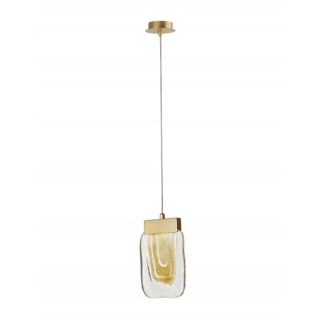 Pendant Light Painted Brushed Gold & Clear Glass LED4W*1 D16 H180 