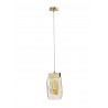 Pendant Light Painted Brushed Gold & Clear Glass LED4W*1 D16 H180