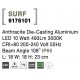 Anthracite Die-Casting Aluminium LED 8 Watt 440Lm 3000K 200-240 Volt 50Hz Beam Angle 108 O IP65 L: 18 W: 18 H: 23 cm 