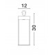 Sandy White Aluminium LED 4 Watt 3.7 Volt 223Lm 3000K IP54 Switch On/Off USB Wire L: 12 W: 12 H: 30 cm 