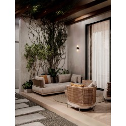 Sandy Black Aluminium LED 10 Watt 220-240 Volt 893Lm 3000K IP65 D: 10 H: 28 cm 