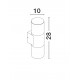 Sandy Black Aluminium LED 10 Watt 220-240 Volt 893Lm 3000K IP65 D: 10 H: 28 cm 