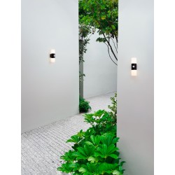Sandy Black Aluminium LED 10 Watt 220-240 Volt 893Lm 3000K IP65 With Sensor D: 11.5 H: 28 cm 