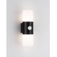Sandy Black Aluminium LED 10 Watt 220-240 Volt 893Lm 3000K IP65 With Sensor D: 11.5 H: 28 cm 