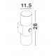 Sandy Black Aluminium LED 10 Watt 220-240 Volt 893Lm 3000K IP65 With Sensor D: 11.5 H: 28 cm 