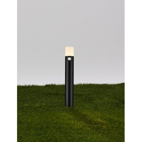 Sandy Black Aluminium LED 10 Watt 220-240 Volt 685Lm 3000K IP65 With Sensor D: 9.5 H: 60 cm 