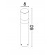 Sandy Black Aluminium LED 10 Watt 220-240 Volt 685Lm 3000K IP65 D: 8 H: 60 cm 