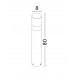 Sandy Black Aluminium LED 10 Watt 220-240 Volt 685Lm 3000K IP65 D: 8 H: 80 cm 