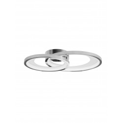 Ceiling Light Chrome & Deep Satin White LED34.5W 3000K Dim 1656lm L57.5 W42.5 H10 