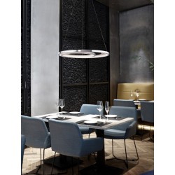 Pendant Light Chrome & Deep Satin White LED47.5W 3000K Dim 2280lm D62 H120 