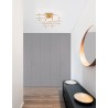 Ceiling Lamp Gold Metal & Acrylic Dim LED43.2W 3024lm 3000K L75 W68 H35,5