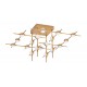 Ceiling Lamp Gold Metal & Acrylic Dim LED43.2W 3024lm 3000K L75 W68 H35,5 