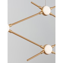 Pendand Lamp Gold Metal & Acrylic LED9.6W 672lm 3000K L70 W6 H120 