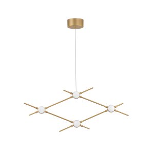 Pendand Lamp Gold Metal & Acrylic LED9.6W 672lm 3000K L70 W6 H120 2