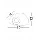 Stone Gray Concrete LED GU10 1x10Watt 100-220Volt IP65 Bulb Excluded L:20 W:14 H:12 cm 