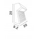 Gray Cement LED 8 Watt 220-240Volt 418Lm 3000K IP65 L: 20 W: 9 H: 21.5 cm 