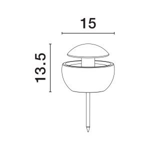 Gray Cement LED G9 1x5 Watt 100-240Volt IP65 bulb excluded D: 15 H: 13.5 cm 