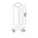Triac Dimmable Gray Cement LED 6 Watt 220-240 Volt 279Lm 3000K IP65 L: 15 W: 15 H: 70 cm 