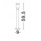 Triac Dimmable Sandy Black Aluminium LED 6 Watt 220-240 Volt 277Lm 3000K IP65 D: 9 H: 59.5 cm 