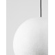 White Texture Resign Black Canopy & Cable LED E27 1x12 Watt 100-240 Volt IP65 bulb excluded D: 50 H: 250cm 