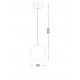 White Texture Resign Black Canopy & Cable LED E27 1x12 Watt 100-240 Volt IP65 bulb excluded D: 50 H: 250cm 