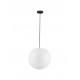 White Texture Resign Black Canopy & Cable LED E27 1x12 Watt 100-240 Volt IP65 bulb excluded D: 40 H: 250cm 