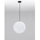 White Texture Resign Black Canopy & Cable LED E27 1x12 Watt 100-240 Volt IP65 bulb excluded D: 40 H: 250cm 