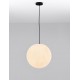 White Texture Resign Black Canopy & Cable LED E27 1x12 Watt 100-240 Volt IP65 bulb excluded D: 40 H: 250cm 