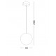 White Texture Resign Black Canopy & Cable LED E27 1x12 Watt 100-240 Volt IP65 bulb excluded D: 40 H: 250cm 